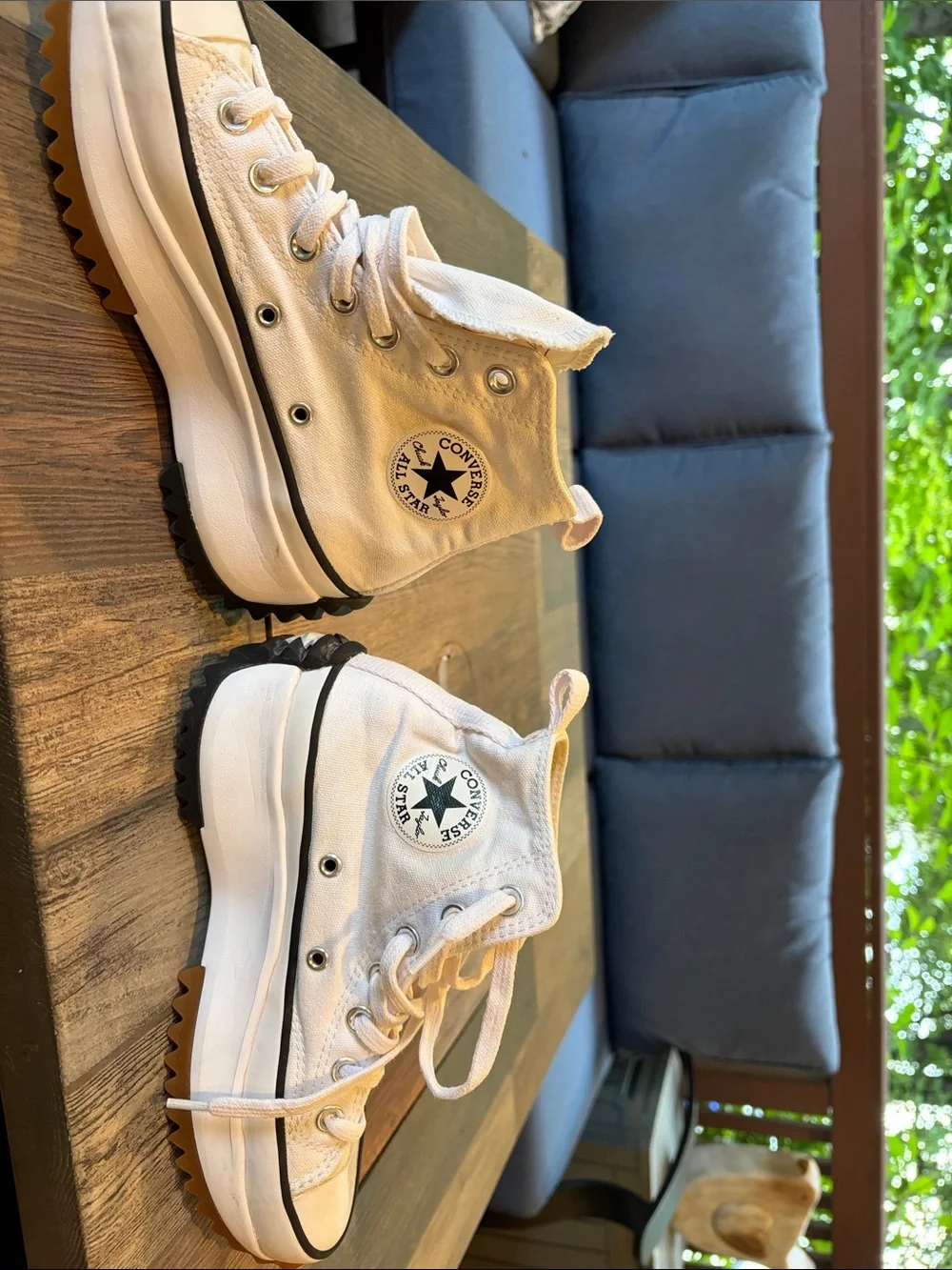Converse Kids White High-Top Lug-Sole Sneakers
